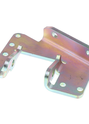 The AGCO Shield Bracket - Acw5001200 is a robust metallic, L-shaped bracket with multiple precisely drilled holes for versatile mounting applications.