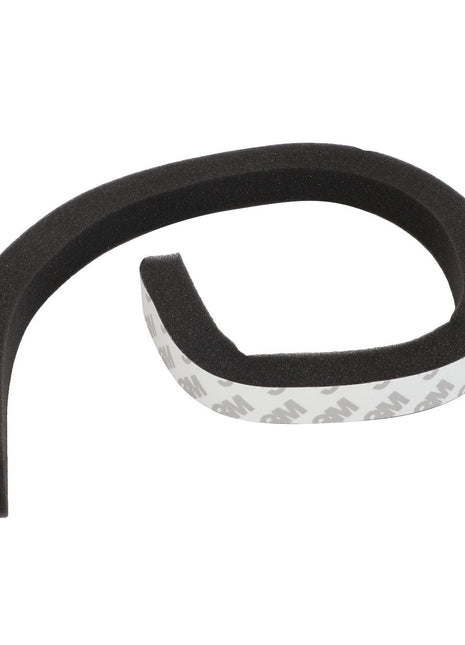 A coiled strip of AGCO's Seal - 4389025M1 black foam tape with adhesive backing clearly visible.