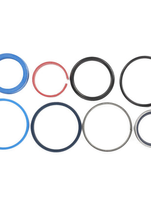 The AGCO SEALS KIT AL5033703, featuring a diverse array of meticulously arranged rubber and metal O-rings on a pristine white background, perfectly showcases their precision and variety.