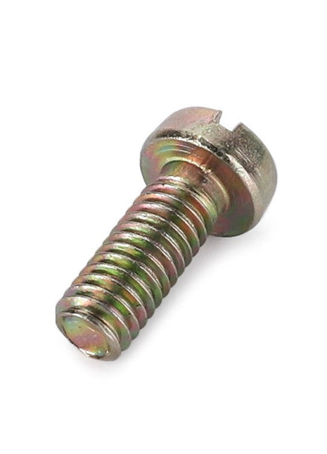No current product description available, but here's a sneak peek: A close-up of a single metal AGCO screw, model La10374801, featuring a slotted head and a partially threaded shank.