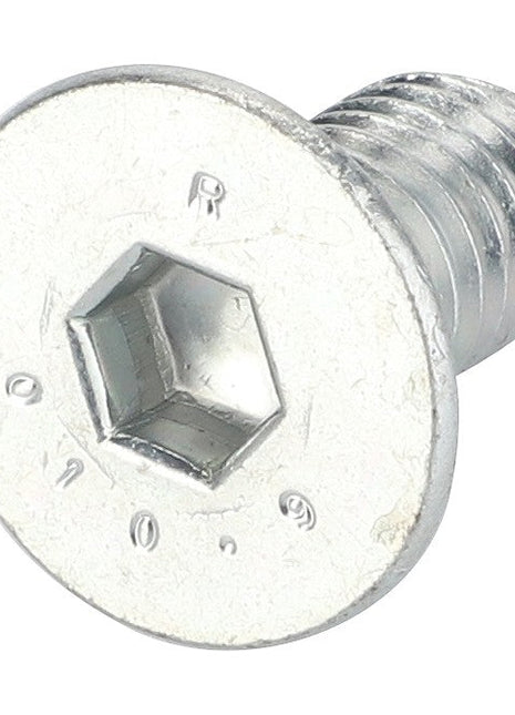 A silver AGCO Screw - 3009439X1 hex socket button head screw, measuring 15.88mm, with threading and visible markings, including "R" and "10.9" on the head.