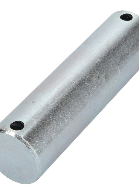 The AGCO | Pin - Acp0023150, a cylindrical metal rod with rounded ends and two black holes drilled through its surface, is a versatile component suitable for various applications.