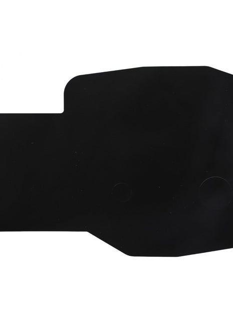 A mysterious black abstract-shaped object, featuring a mix of angular and rounded edges, stands out starkly against a pristine white background, resembling the AGCO Decal - Acp0420200 by AGCO.