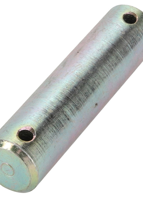 A cylindrical metal rod with two small holes drilled on one side, featuring a polished surface, identified as AGCO | PIN - D28850877.