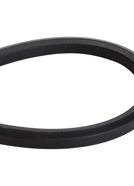 A sleek black rubber belt shaped in a loop with a flat and smooth surface. Unfortunately, no current product description information is available for the AGCO | BELT - D41972200 by AGCO.