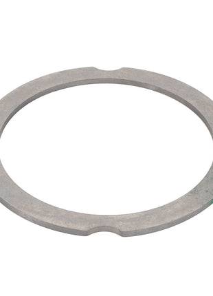 AGCO | Compensating Ring - F007200210240 is a circular metallic washer with four small notches evenly spaced along its outer edge. No current product description is available for this product.