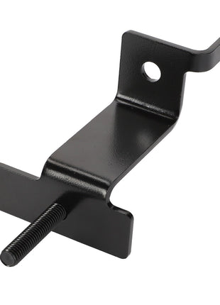 The AGCO | Support - Acw043020A by AGCO is a black metal bracket featuring a threaded screw and curved ends. Product description information is currently unavailable.