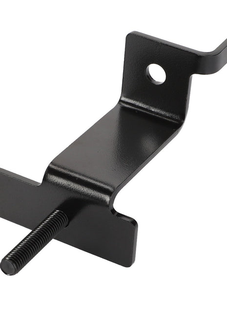 The AGCO | Support - Acw043020A by AGCO is a black metal bracket featuring a threaded screw and curved ends. Product description information is currently unavailable.