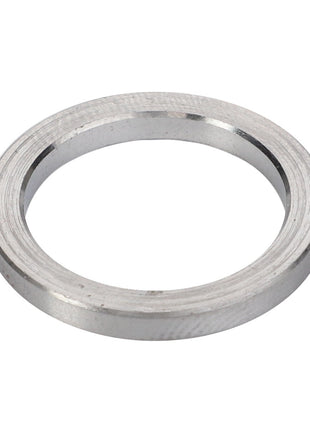 A close-up image of the AGCO | Disc - F119200710370, a circular metallic washer with a central hole and a slightly textured finish.