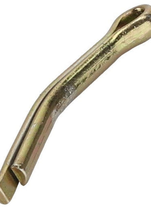 The AGCO | PIN - D41402700 is a metal cotter pin featuring a bent, looped head and a split, pronged body.