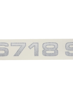 A white background displays the numbers "6718 S" prominently in large, gray, bold, block-style font on the AGCO Decal - Acw1332200.