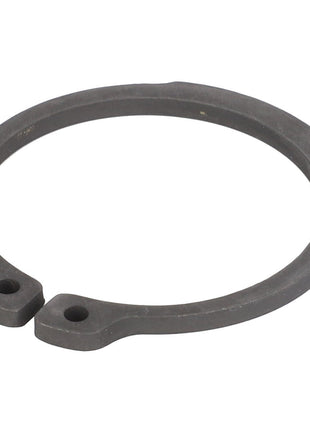 Introducing the AGCO | LOCK WASHER - F835300020300, a robust metal snap ring from AGCO that features two precision-drilled holes for easy installation.