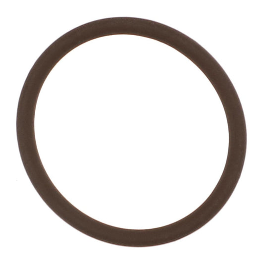 A pristine AGCO brown rubber O-ring, model AG714988, in the shape of a perfect circle rests on a stark white background.