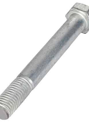 A silver hex bolt with a threaded end and a smooth shank, shown on a white background. No current product description information is available for the AGCO HEX CAP SCREW - EP4960 by AGCO.