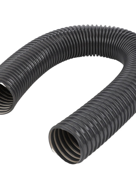 Product Description: The AGCO Aspirator Hose - Acw0644300 is a flexible black corrugated hose, bent into a U shape with a ribbed texture and open ends.