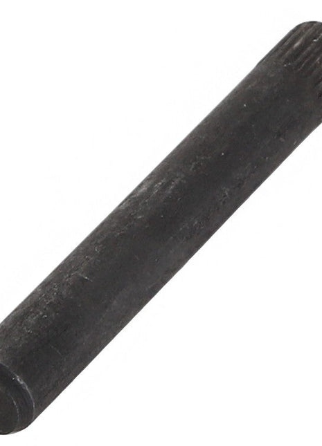 A cylindrical black metal rod, branded by AGCO as the Pin - Acp0197340, featuring a smooth surface on one end and ridges on the other.