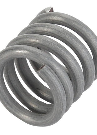 Close-up of an AGCO SPRING - AL1101034 featuring multiple loops, a curved end, and a slightly reflective surface.