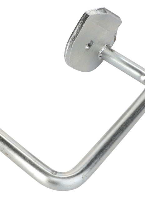 The AGCO RIGHT HAND ARM - D28285185 is a high-quality metal hook featuring a square mounting base, designed for effortless wall attachment.