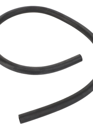 A coiled AGCO Hose - La19075789 in black rubber with open ends, laid out on a white background. No current product description available.