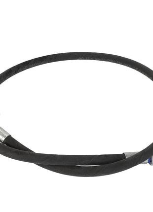 A coiled black AGCO hydraulic hose with metal fittings on both ends, model Acw4969120, currently has no product description information available.