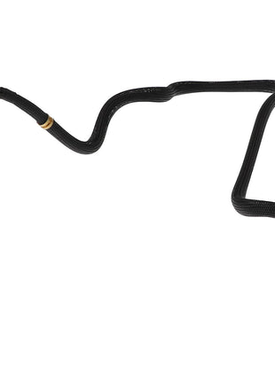 Introducing the AGCO | Pipe - Acw0743000, a black, flexible, and curvy rubber hose complete with connectors on both ends. Manufactured by AGCO.