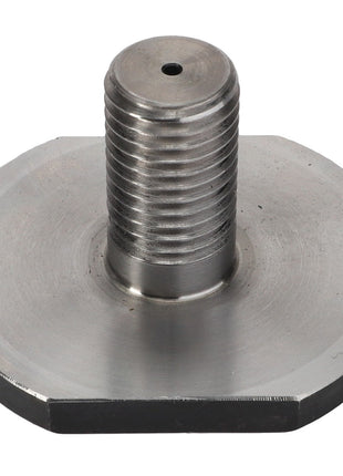 The AGCO | Screw - F180100080960 by AGCO is a meticulously crafted metal threaded bolt featuring a flat, circular base and a precisely centered hole.