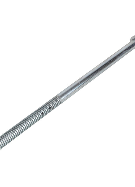The AGCO ROD - EPA71379 is a metal rod designed with one end threaded and the other end non-threaded, featuring a small hole near the non-threaded end. No current product description information is available.