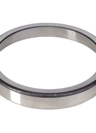 The AGCO Bearing Cup - Ag012666 by AGCO is a metallic ring-shaped bearing component featuring a dark inner layer and a polished outer surface, commonly used in mechanical assemblies. No current product description is available.