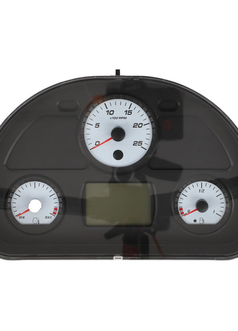 Image of the AGCO Instrument Panel Dashboard - Acw1552410, showcasing a tachometer, speedometer, and fuel gauge, with a central digital display. No current product description information is available.