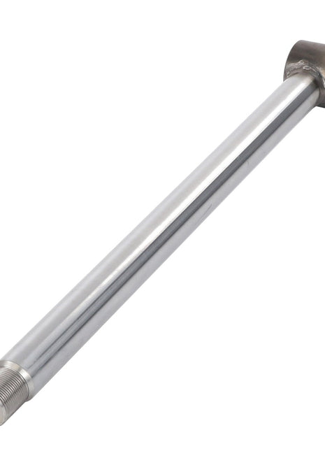 No current product description available for the AGCO CYLINDER ROD - AL12712823, a cylindrical metallic rod with threaded ends and a circular red seal at one end.