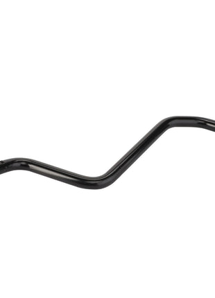 The AGCO Lever - Acp0671770 is a sleek, black curved metal rod featuring convenient mounting holes at both ends.
