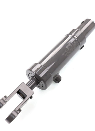 This image shows the AGCO | Hydraulic Cylinder - Acx3726830, a metal hydraulic cylinder featuring a double-acting piston rod and a clevis mounting bracket. No current product description information is available.