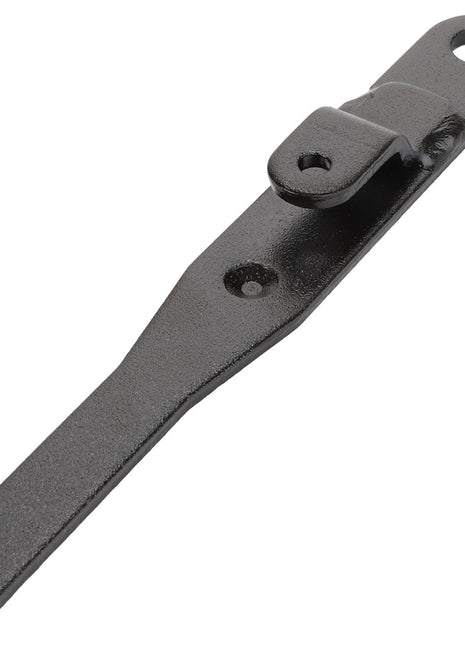 The AGCO Lever - Acw0792160 is a black metal latch featuring a hole at one end and a movable clasp near the other. No additional product description information is currently available for this item.