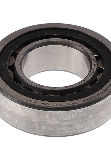 A close-up image of the AGCO | Cylinder Roller Bearing - Acp0442620, highlighting its metallic outer ring, internal rollers, and smooth inner ring. No current product description available.