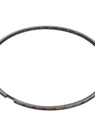The AGCO | U/Mkme-Chamf.Rg. - Acp0427100 is a metallic piston ring with a segmented edge, designed for use in internal combustion engine cylinders.