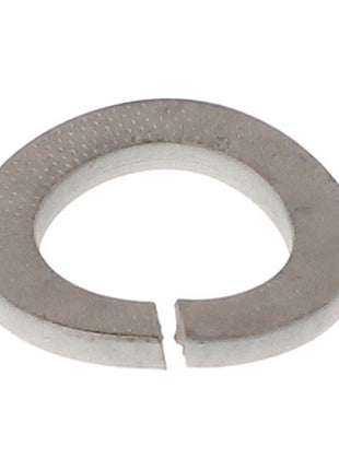 The AGCO Washer - Acp0444320 is a flat, metallic split lock washer with a gap on one side. No current product description available for this product.