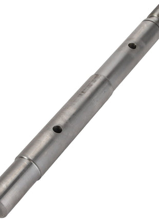 The AGCO | SHAFT - D28560095 is a cylindrical metal shaft featuring multiple holes and threaded ends, typically utilized in mechanical or industrial applications. Detailed product description information is currently unavailable.