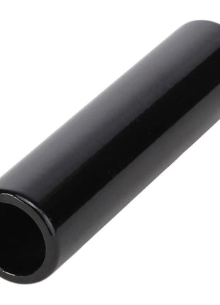 Introducing the AGCO | BUSH - E65167, a cylindrical black metal pipe with a hollow center and smooth surface, designed for horizontal orientation. This high-quality component is brought to you by the reputable brand AGCO.