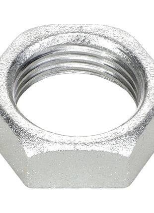 Close-up of a finely crafted AGCO Nut - Acp0294170, showcasing its intricate metallic sheen and precise internal threading.