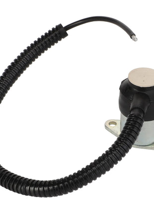 The AGCO | Magnet - F214202710090 is a coiled wired sensor with a metal base and mounting holes, featuring a rubberized cylindrical top. No current product description is available for this product.