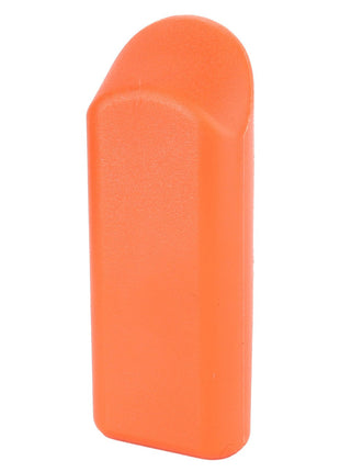 The AGCO | Knob - Acw2215750 by AGCO is a solid orange, rectangular plastic object with a curved top and smooth texture that currently has no product description information available.