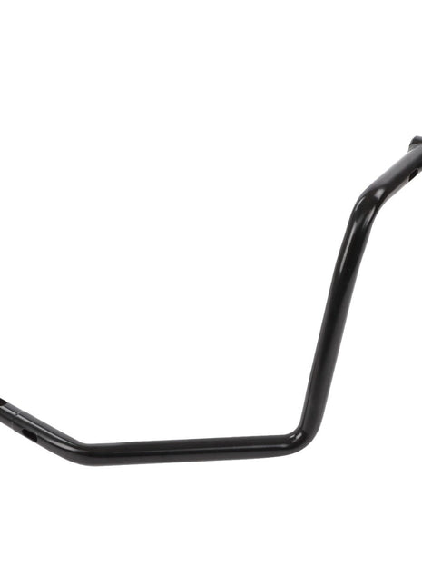 The AGCO | Gear Lever - Acp0673020 by AGCO is a sleek, black metal tube featuring a sophisticated curved design and secure attachment points at both ends.