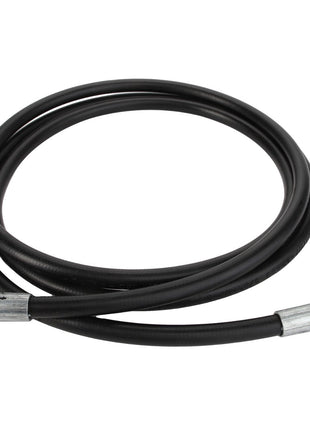 A coiled black AGCO Drain Hose (model Acw3619230), featuring metal fittings on both ends—one straight and one angled. No current product description information is available.