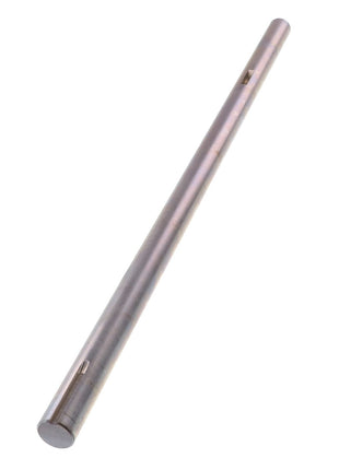 The AGCO Shaft - Acx3769190 is a cylindrical metal rod with a uniform diameter, featuring a small rectangular notch near one end. No current product description information is available.