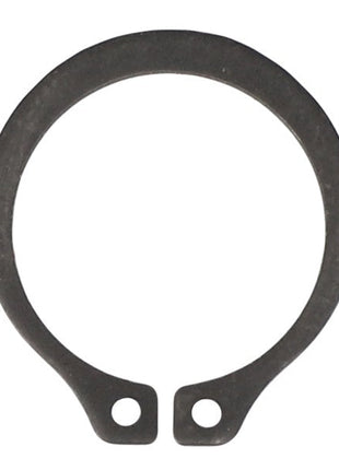 The AGCO | RING - AG000058 is a circular metal snap ring featuring two small holes at the ends, making it ideal for securing components. For more details, refer to the product description or contact our support team before ordering.
