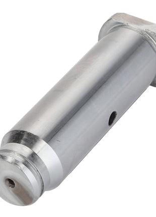 AGCO's Pin - Acp0476320 is a cylindrical metal part featuring a hole in the center and a hexagonal base at one end, potentially used as a component in industrial machinery or equipment. Currently, there is no additional product description available.