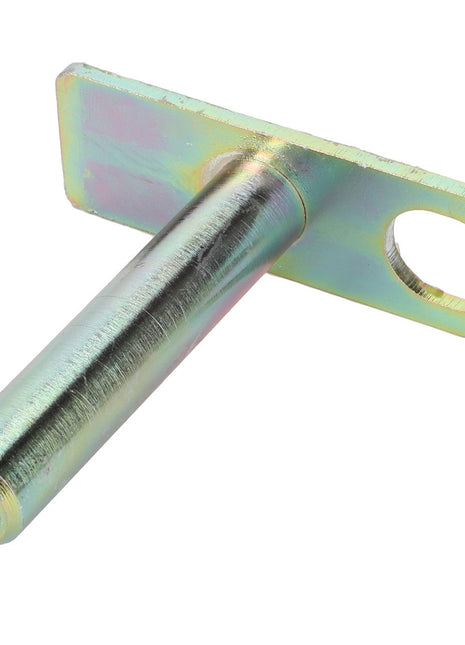 The AGCO Locking Pin - Acw2911590 is a metal pin featuring a flat head and a circular hole through its rectangular tab section. Unfortunately, detailed product description information is not currently available.