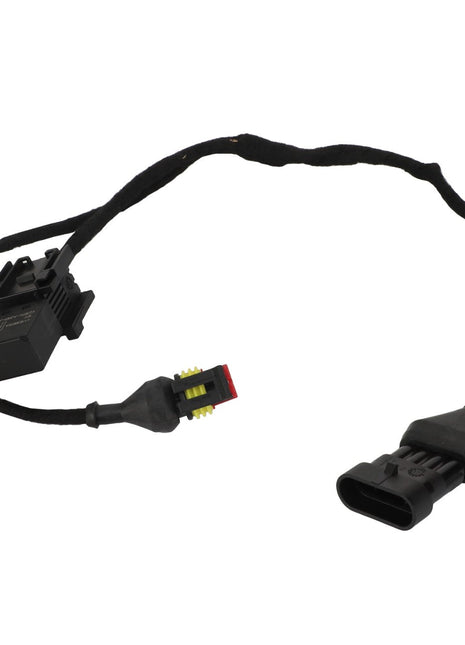 The AGCO wiring harness, model Acp0328630, is an electrical cable with connectors on both ends suitable for automotive or industrial use.