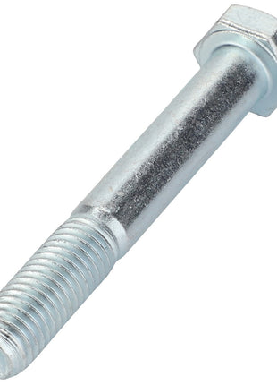 The AGCO | HEXAGONAL HEAD BOLT - 0901-11-48-00 is a hex bolt with a partially threaded shank, featuring a hexagonal head and a silver metallic finish. No current product description information is available.