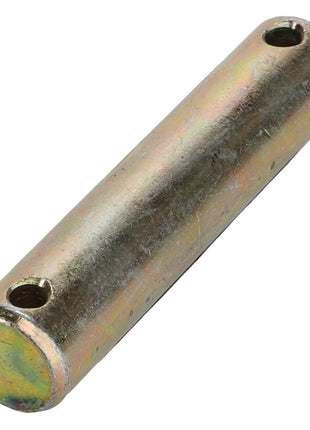 No current product description is available for the AGCO | Bolt - Fel152916, a cylindrical metal rod with two holes near its ends, though it appears to be a mechanical component.